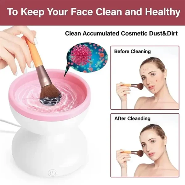 Electric Makeup Brush Cleaner Machine Gentle And Efficient Cleaning USB Powered Electric Scrubber Makeup Supply - Image 10