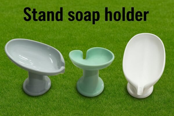 Ceramic Soap Holder with Drain – Elevated Design Bathroom Sink Dish for Bar Soaps - Image 4