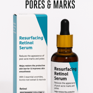 Resurfacing Retinol Facial Serum – Gentle Formula for Acne-Prone Skin, Pore Refining & Texture Smoothing
