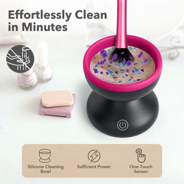 Electric Makeup Brush Cleaner Machine Gentle And Efficient Cleaning USB Powered Electric Scrubber Makeup Supply - Image 12