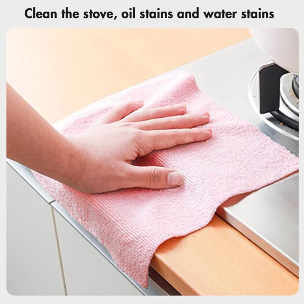 Microfiber Cleaning Cloths – 10-Piece Reusable Tissue Box for Dusting, Polishing & Household Cleaning - Micro Fiber Tissues - Cleaning Cloth - Image 9