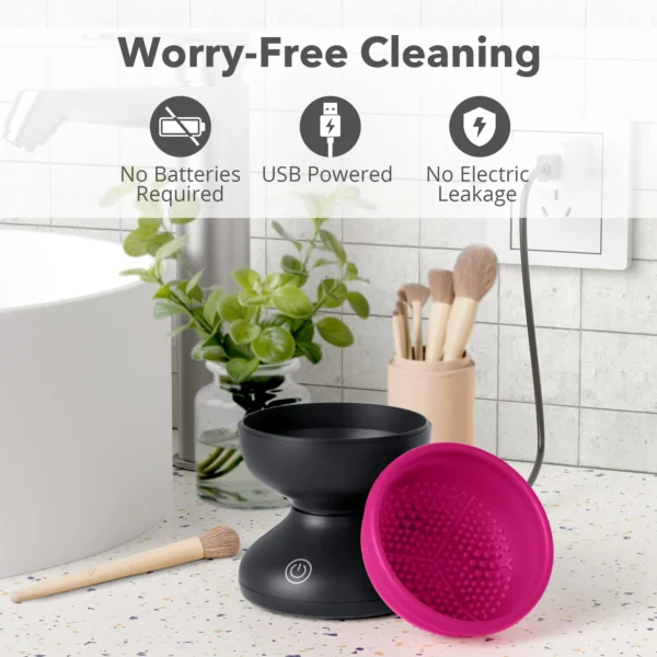 Electric Makeup Brush Cleaner Machine Gentle And Efficient Cleaning USB Powered Electric Scrubber Makeup Supply - Image 13