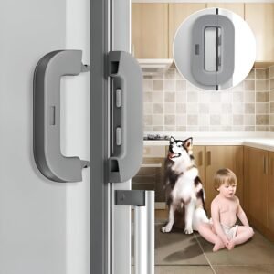 Child Safety Refrigerator Lock, Refrigerator Door Lock, Self Adhesive Freezer Door, Refrigerator Door, Double Safety Button, Home Safe Design, Child Proof Refrigerator Door Lock Multi color ( Random Color )