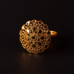 01 PCs Gold Plated Ring For Ladies | Girls – Fancy Ring For Wedding | Special Occasion | Gold Plated | With Beautiful Box | Rings | Free Style - Without Box
