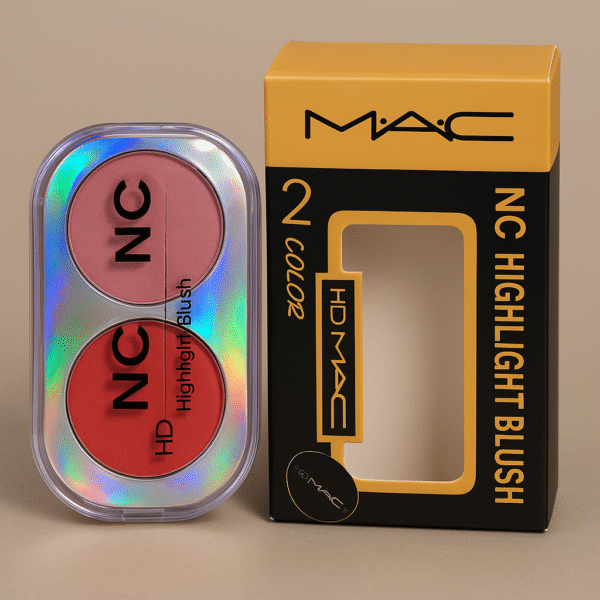 HD MAC NC Highlight Blush – 2 Color Matte Finish Compact | Highlight Blush Makeup For Girls 