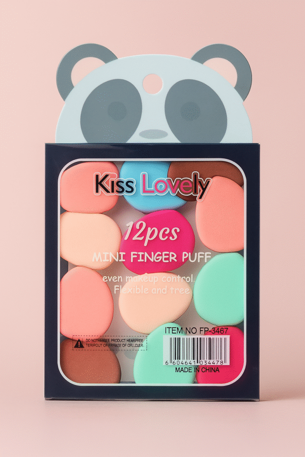 12pcs Mini Finger Powder Puff Set Air Cushion Sponge Concealer Foundation Makeup