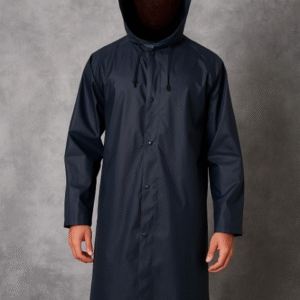 Premium Waterproof Long Raincoat with Adjustable Hood – Unisex Outdoor Protection (Random Color)