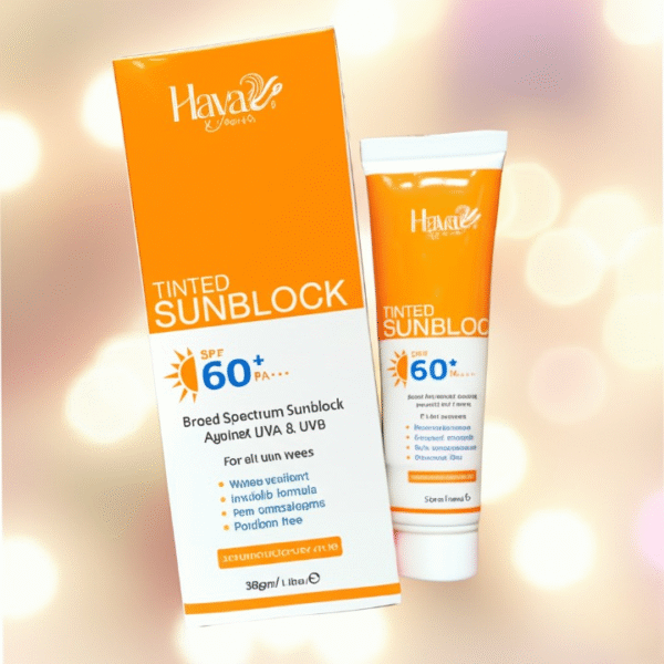 Haya Tinted Sunblock SPF 50 Broad Spectrum UV Protection with Natural Skin Tint, Lightweight & Non-Greasy Formula for All Skin Types write me description for this - Image 2