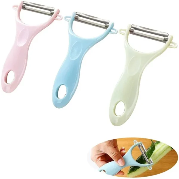 Colorful Plastic Handle Stainless Steel Vegetable Peeler - Sharp Blade for Effortless Peeling - Vegetable Peeler - Image 3