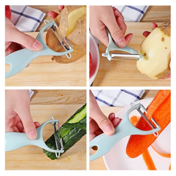Colorful Plastic Handle Stainless Steel Vegetable Peeler - Sharp Blade for Effortless Peeling - Vegetable Peeler - Image 6