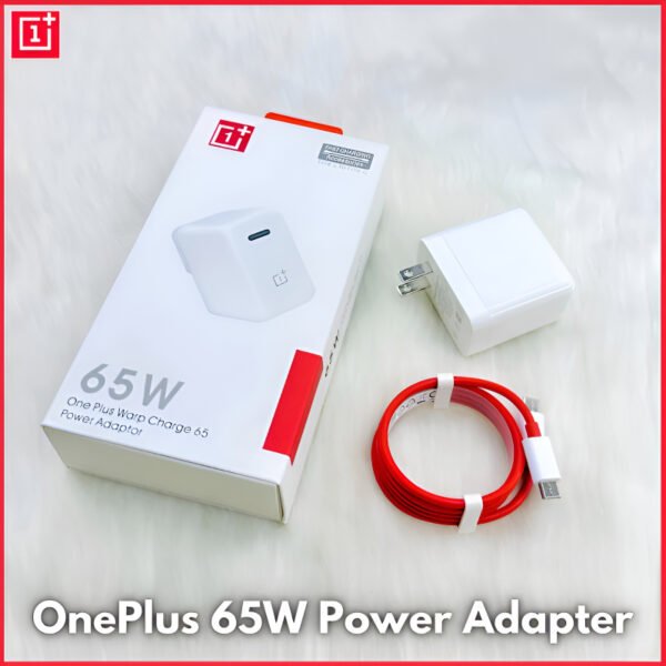 OnePlus 65W Warp Charge Power Adapter with Type-C to Type-C Fast Charging Cable (with box)