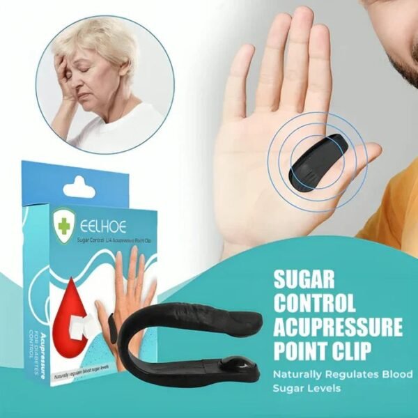Sugar Control LI4 Acupressure Point Clip Wearable – Supporting Acupressure Relaxation, Stress Alleviation, Tension Relief and Headache Relief Hand Clip Migraine Pressure Point Clip - Original