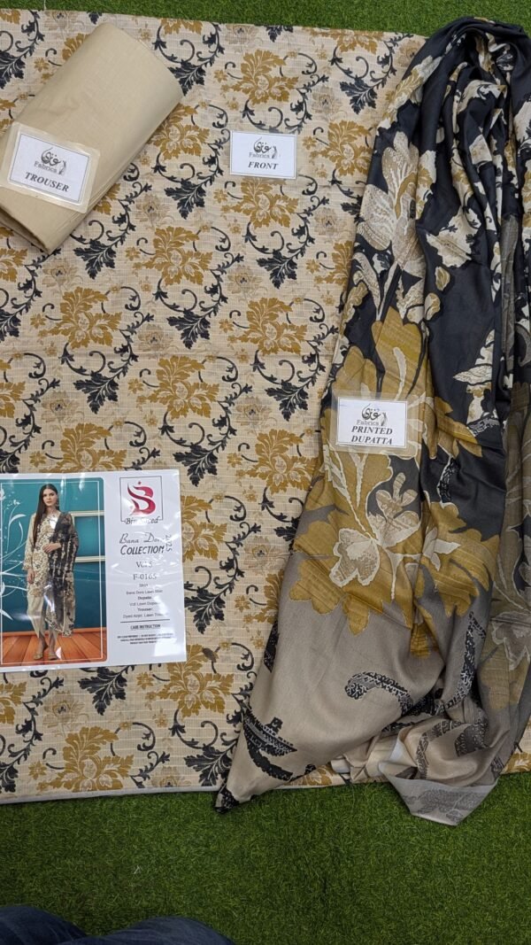 ✨ BINSAEED❤️  Bana Dora 3piece Unstitched Suit SUMMAER LAWN COLLECTION - Image 2
