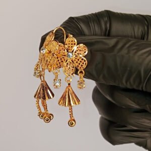 Luxurious gold plated earring set for girls and women - gold plated earrings - specially for daily routine use - without box