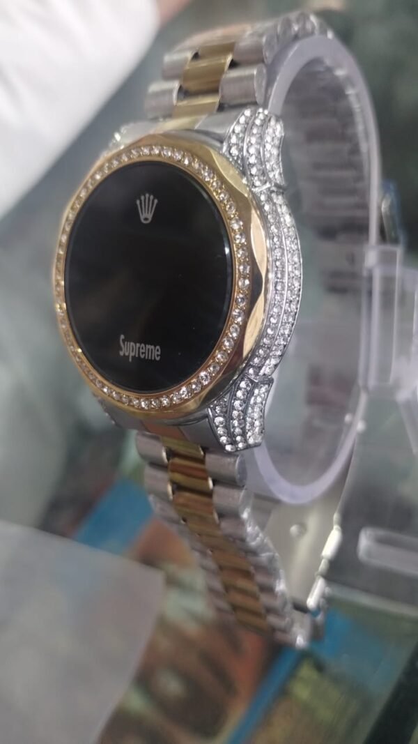 Women Watch Fashion Ladies Watches Full Diamond Touch Screen LED Digital Wristwatch | Stainless steel watch (With Box) - Image 5