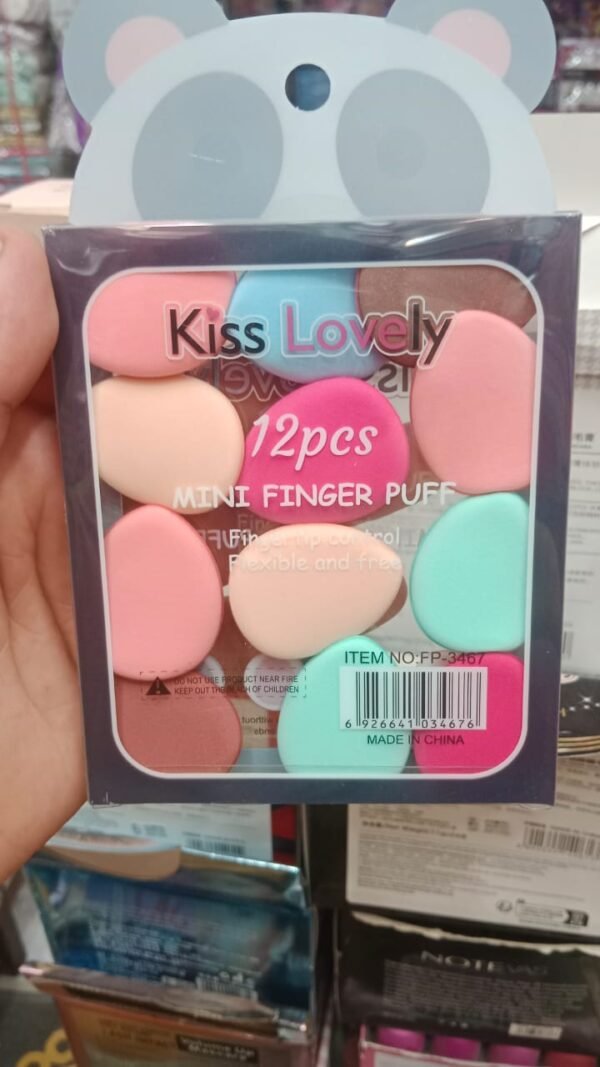 12pcs Mini Finger Powder Puff Set Air Cushion Sponge Concealer Foundation Makeup - Image 5