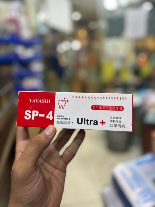 Yayashi Sp-4 Ultra Whitening Toothpaste Probiotic Stain Remover 120Gm /Nano Toothbrush Protects Gums Freshens Breath, for Everyone - Image 2
