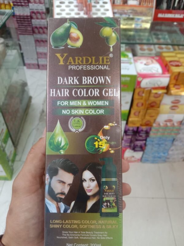 Yardlie Dark Brown Hair Colour Gel 200ml - Image 4
