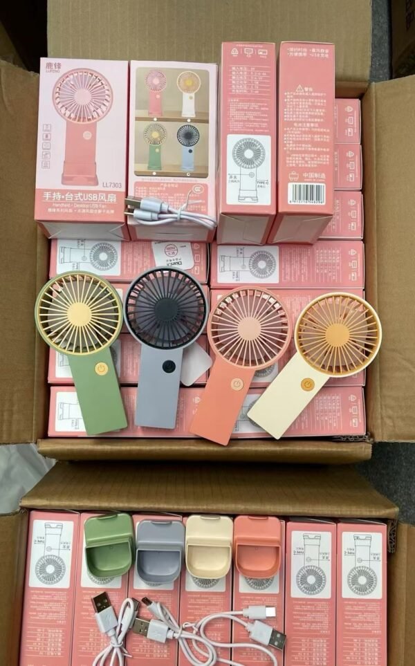 Portable Mini Rechargeable Fan – Single Speed Air Cooler for Summer Use (Random Colors) - Image 2
