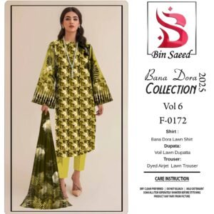✨ BINSAEED❤️  Bana Dora 3piece Unstitched Suit SUMMAER LAWN COLLECTION