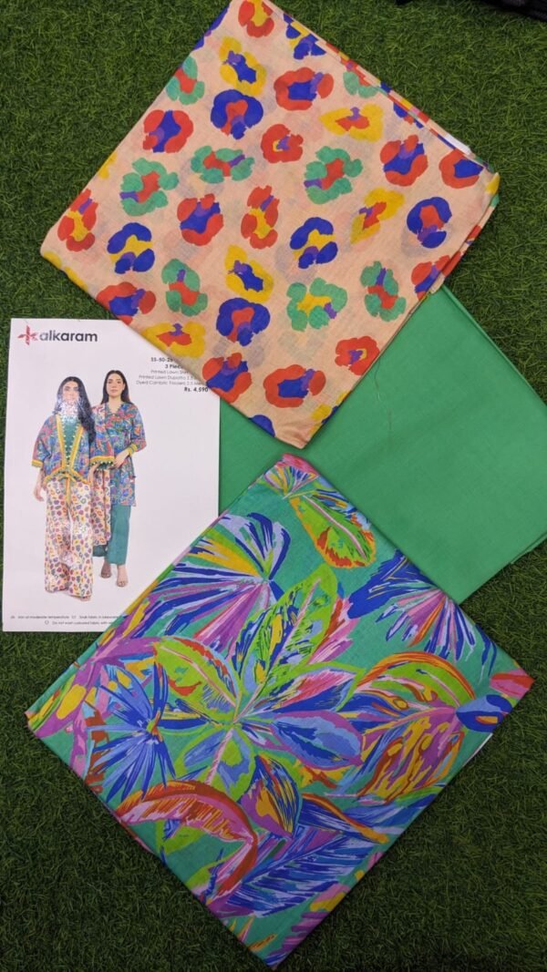 alkaram Lawn | Unstitched Collection 3 Pieces Casual Wear| Summer collection 2025 Collection Vol 1❤️ - Image 2