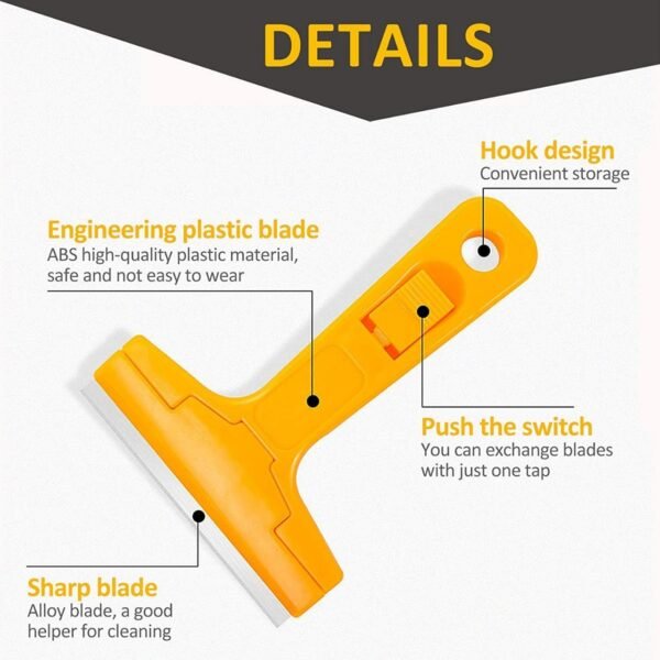 Heavy-Duty Razor Blade Scraper Tool for Removing Labels, Stickers, Caulk, Adhesive & Paint – Multipurpose Cleaning Tool for Glass, Tiles & Smooth Surfaces | Wall Scraper |Scraper With Blade |  - Image 10