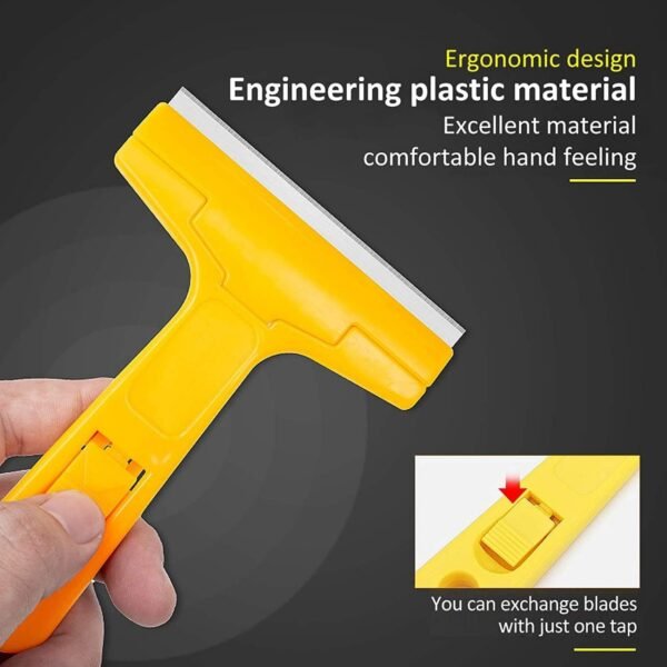 Heavy-Duty Razor Blade Scraper Tool for Removing Labels, Stickers, Caulk, Adhesive & Paint – Multipurpose Cleaning Tool for Glass, Tiles & Smooth Surfaces | Wall Scraper |Scraper With Blade |  - Image 12