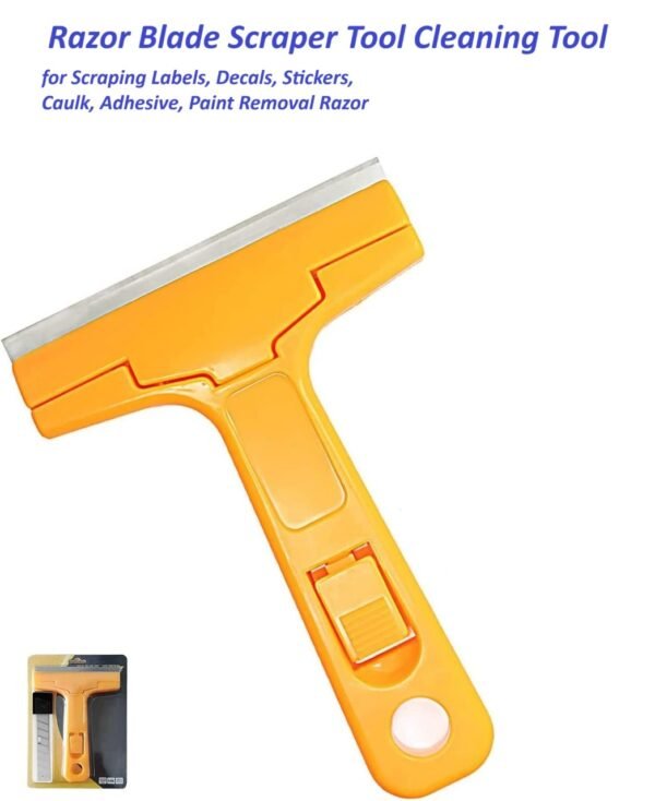 Heavy-Duty Razor Blade Scraper Tool for Removing Labels, Stickers, Caulk, Adhesive & Paint – Multipurpose Cleaning Tool for Glass, Tiles & Smooth Surfaces | Wall Scraper |Scraper With Blade |  - Image 11