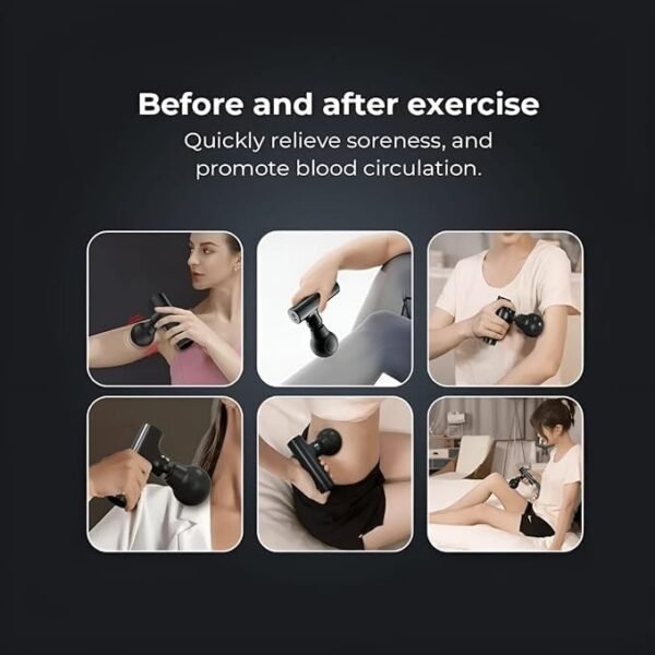 Blueide Mini rechargeable Fascial Gun Deep Muscle Massager | Mini Massage Machine (Random color) - Image 2