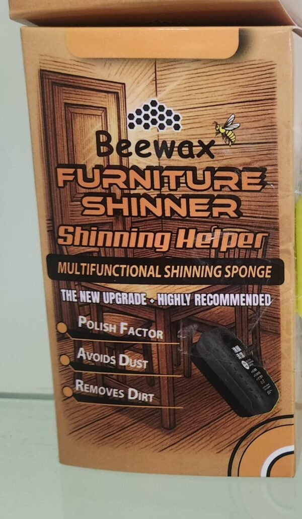 Beeswax Furniture Shiner Sponge – Wood Polish & Cleaner for a Natural Shine - Image 5