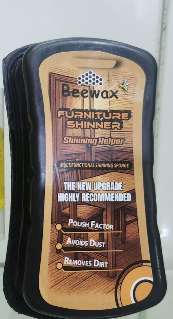 Beeswax Furniture Shiner Sponge – Wood Polish & Cleaner for a Natural Shine - Image 3