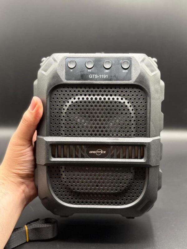 GTS-1191 10W Wireless Portable Bluetooth Speaker with 6.5" Subwoofer, FM Radio, 1200mAh Battery, Loud Volume, USB/AUX/TF Support, Belt Strap for Outdoor Travel, Party, Picnic, Camping Use - Image 11