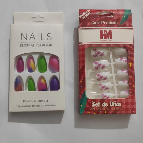 Artificial Press-On Nails Combo Set – Vibrant Colors & Trendy Designs | Reusable & Easy to Apply Nail Art Kit for All Occasions | Artificial Nails - Image 3