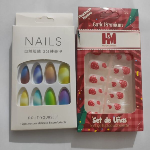 Artificial Press-On Nails Combo Set – Vibrant Colors & Trendy Designs | Reusable & Easy to Apply Nail Art Kit for All Occasions | Artificial Nails - Image 2