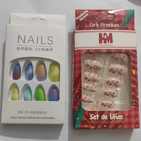 Artificial Press-On Nails Combo Set – Vibrant Colors & Trendy Designs | Reusable & Easy to Apply Nail Art Kit for All Occasions | Artificial Nails - Image 5