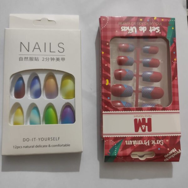 Artificial Press-On Nails Combo Set – Vibrant Colors & Trendy Designs | Reusable & Easy to Apply Nail Art Kit for All Occasions | Artificial Nails - Image 7