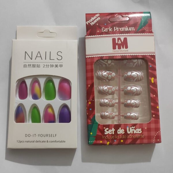 Artificial Press-On Nails Combo Set – Vibrant Colors & Trendy Designs | Reusable & Easy to Apply Nail Art Kit for All Occasions | Artificial Nails - Image 8
