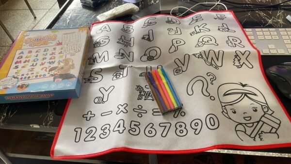 Reusable Water Drawing Mat for Kids – Educational Alphabet & Number Learning Toy with Magic Pens - Image 5