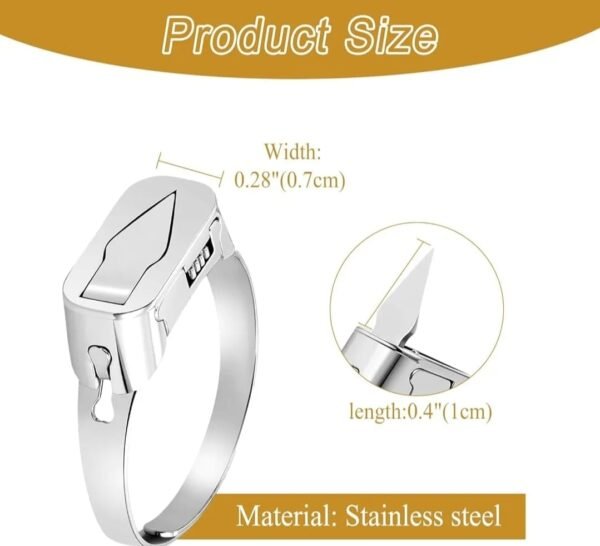 Adjustable Self Defense Ring - Self Defense Ring Knife - Hidden Blade Emergency Protection Tool for Men & Women - Image 7