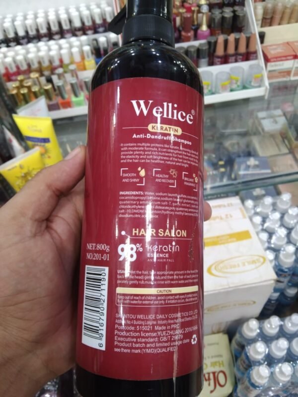 Wellice Hair Salon Keratin Essence and Collagen Shampoo - 800g - Image 4