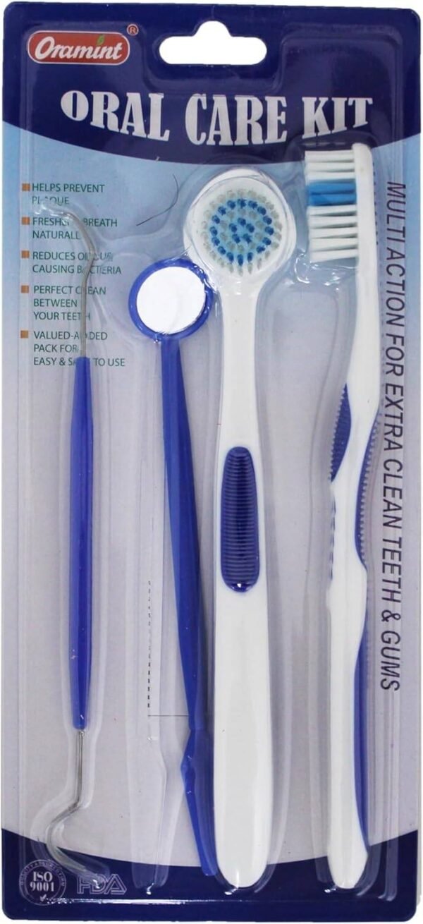 Oral Care Brush Kit 4 in 1 | Best Quality Oral Care Kit 04 PCs - Oral Hygiene Oral Care ( Random Color ) - Image 14