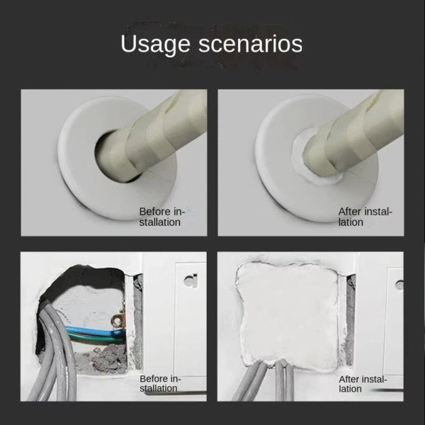 Wall Hole Sealant Strong Adhesive Diy Sealant Clay Air Conditioning Hole Repair Cream Mud - Sealant Mud, Clay Repair Glue Pipe Sealing Fireproof Caulking Repair Mud Hole, Hole Filler - 01 PCs - Image 6