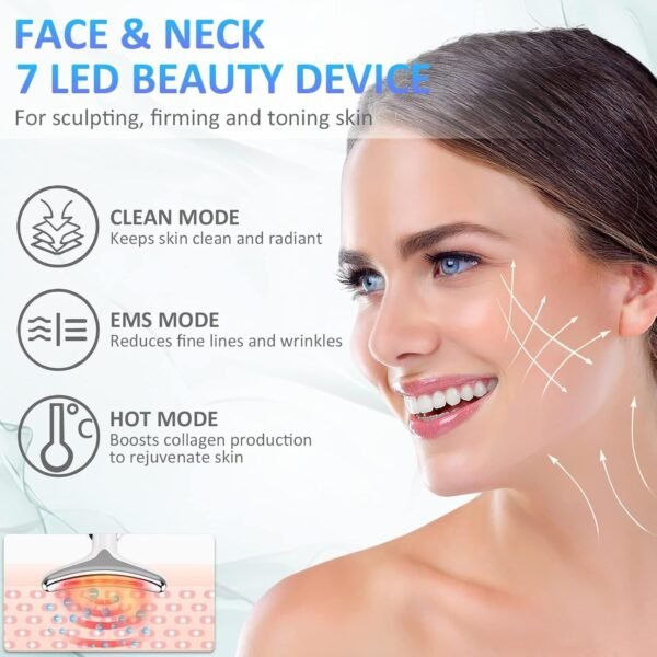 ES-1081 Massager Intense Pulsed Light Wrinkles Reducing Instrument - ESX - Anti Ageing & Reduces Puffiness | Face Massager For Fine Line & Wrinkles - Random Color  - Image 6