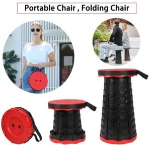 ( NW000437 ) Portable Telescoping Stool, Folding Stool Lightweight & Sturdy,  Retractable Telescopic Stool for Gardening, Camping, Travel, Fishing, Hiking  (random color) (Copy)