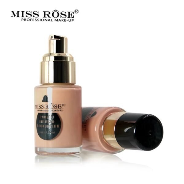 Miss Rose Purely Natural Liquid Foundation – Professional Long-Lasting Make-Up for Flawless Coverage, Lightweight, Breathable, Smooth Finish, All Skin Types - 30 ML | Foundation - Image 8