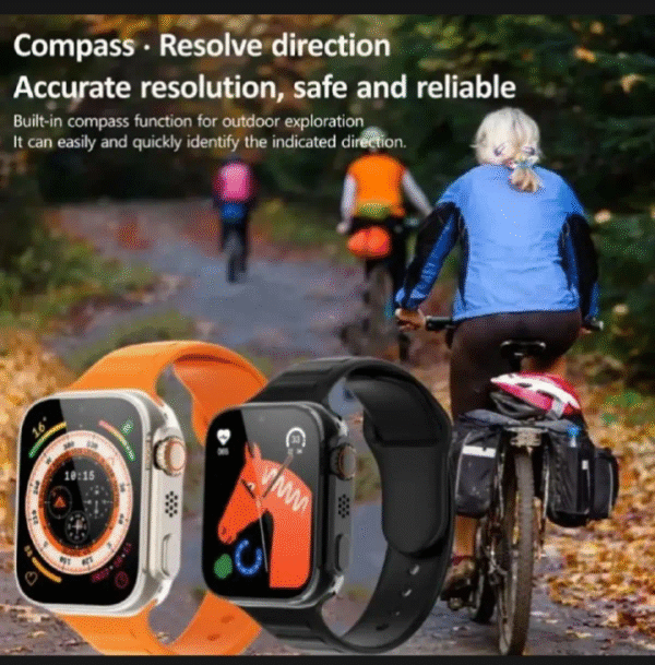 7-in-1 Ultra Smart Watch – Advanced Multi-Feature Fitness Tracker with Heart Rate Monitor, Sleep Tracking, Bluetooth Calling, Sports Modes & More Random Color Straps - Smartwatch With 6 Silicone Stripes And 1 Metal Strip - Image 3