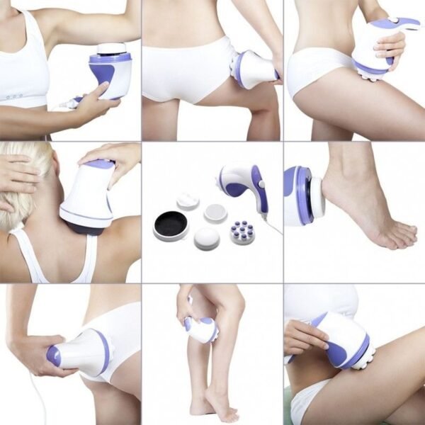 4 in 1 Relax & Spin Tone Vibration Electric Massager | Electronic Relax & Spin Body Massager With Different Heads ( Random Color ) - Image 13