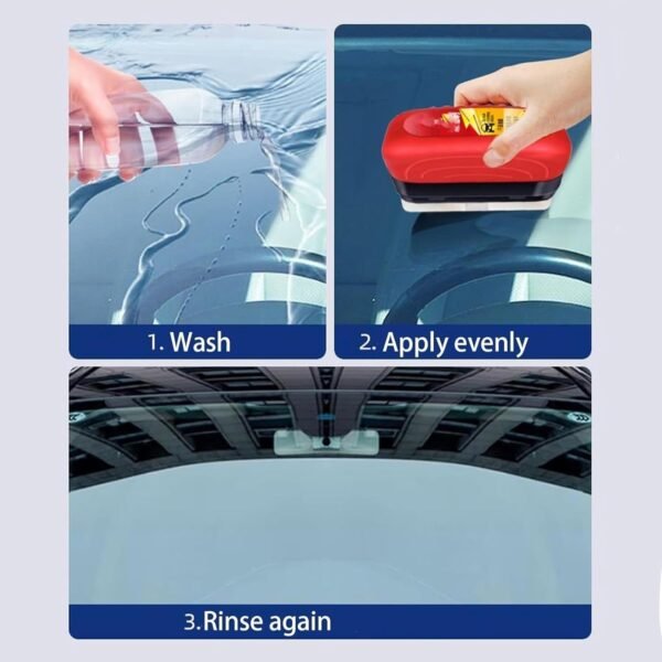 Universal Glass Cleaner,clear Vision Car Glass Oil Film Cleaner Brush For Windshield - Image 3