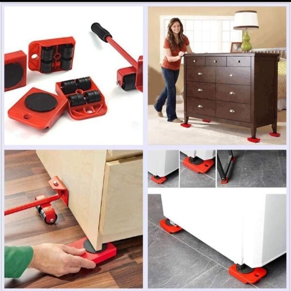 Furniture Lifter Mover Tool Set – Heavy Load Moving Rollers & Lifting Tool for Furniture and Home Appliances - Image 5