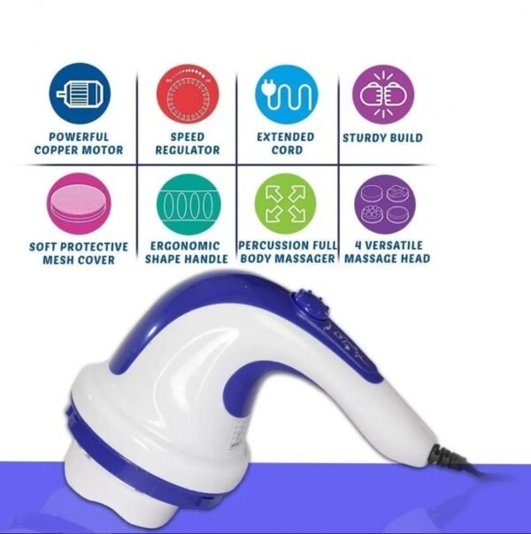 4 in 1 Relax & Spin Tone Vibration Electric Massager | Electronic Relax & Spin Body Massager With Different Heads ( Random Color ) - Image 5